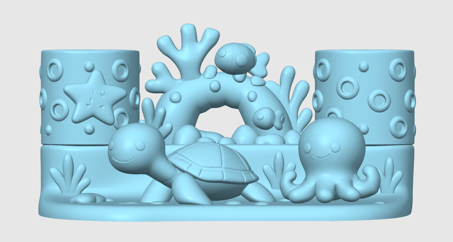 3D Zahnbürstenhalter Unterwasserwelt – Motivation fürs Zähneputzen
