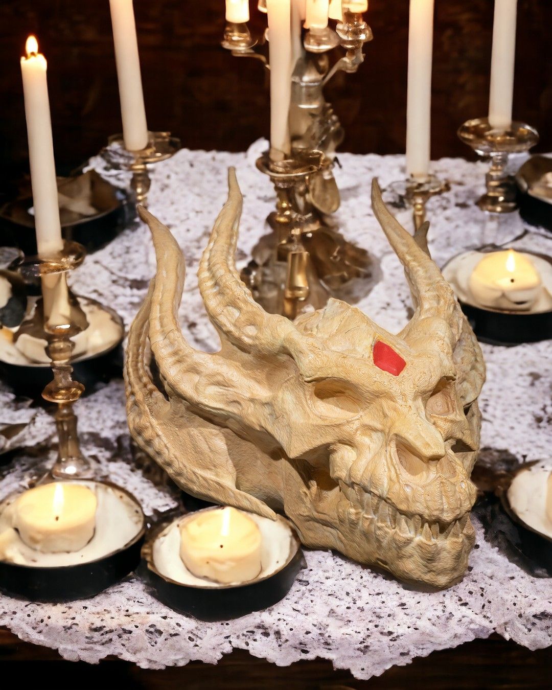 Silberner Drachenschädel - Münch3D