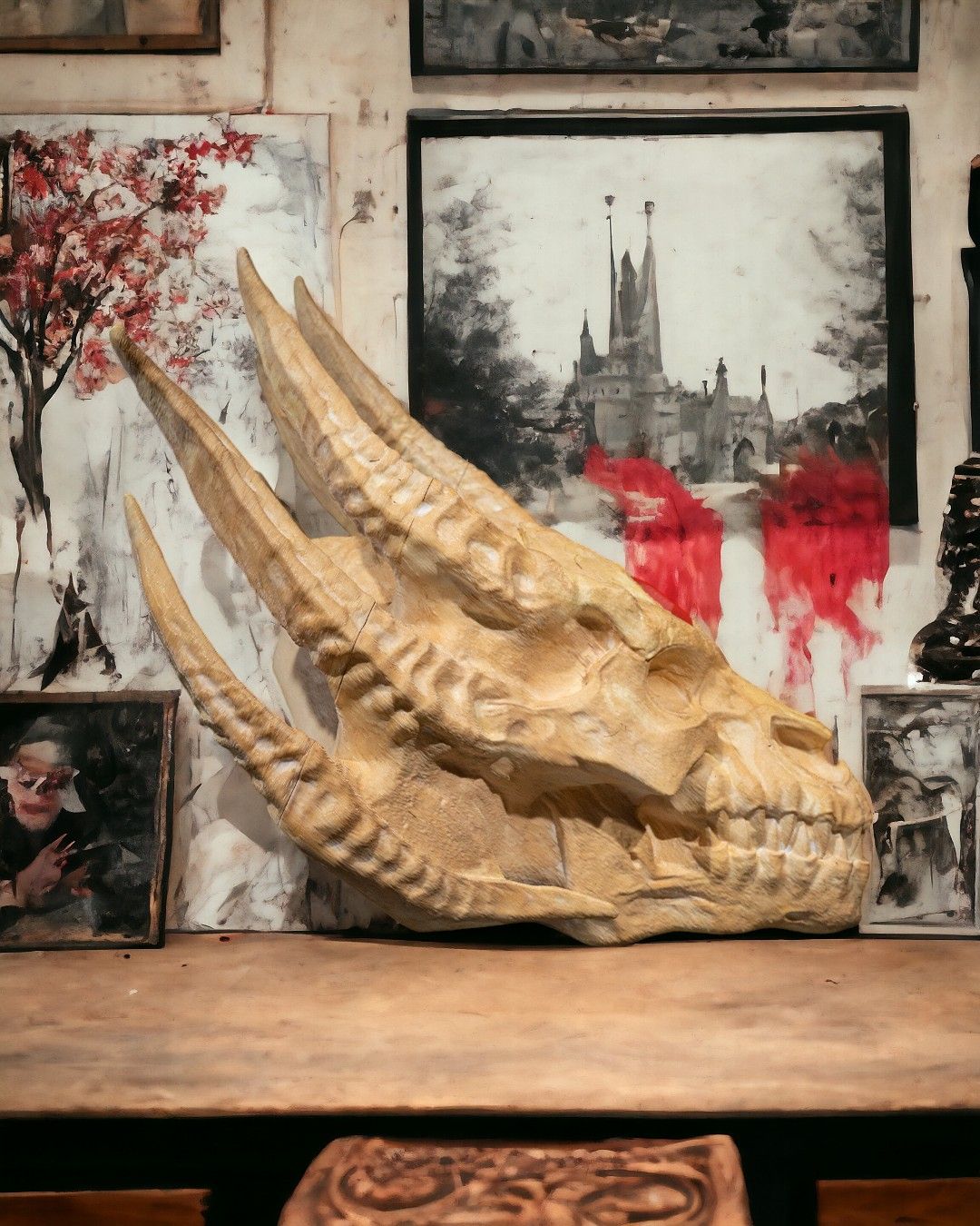 Silberner Drachenschädel - Münch3D