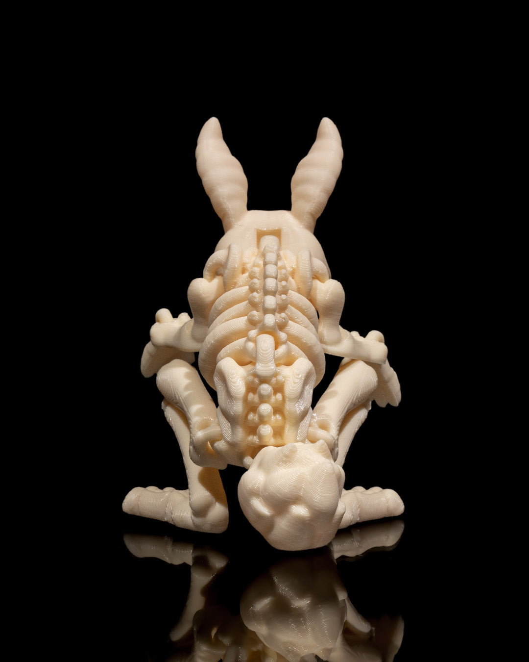 Beweglicher Skeletthase – Flexibler Knochen-Hase als Grusel-Deko & Spielzeug in Wunschfarbe für Halloween & Alltag