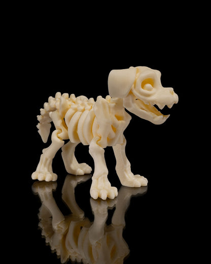 Flexibler Skelett-Hund in Wunschfarbe – Gelenkiges Knochen-Hund-Prop für gruselige Deko & Sammler