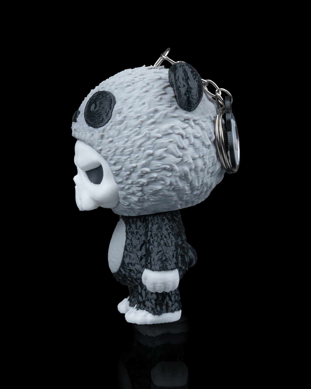 Skubbies Babuu Figur | Der düster-niedliche Panda-Skelett-Schlüsselanhänger | Limitierte 3D-gedruckte Kunstfigur