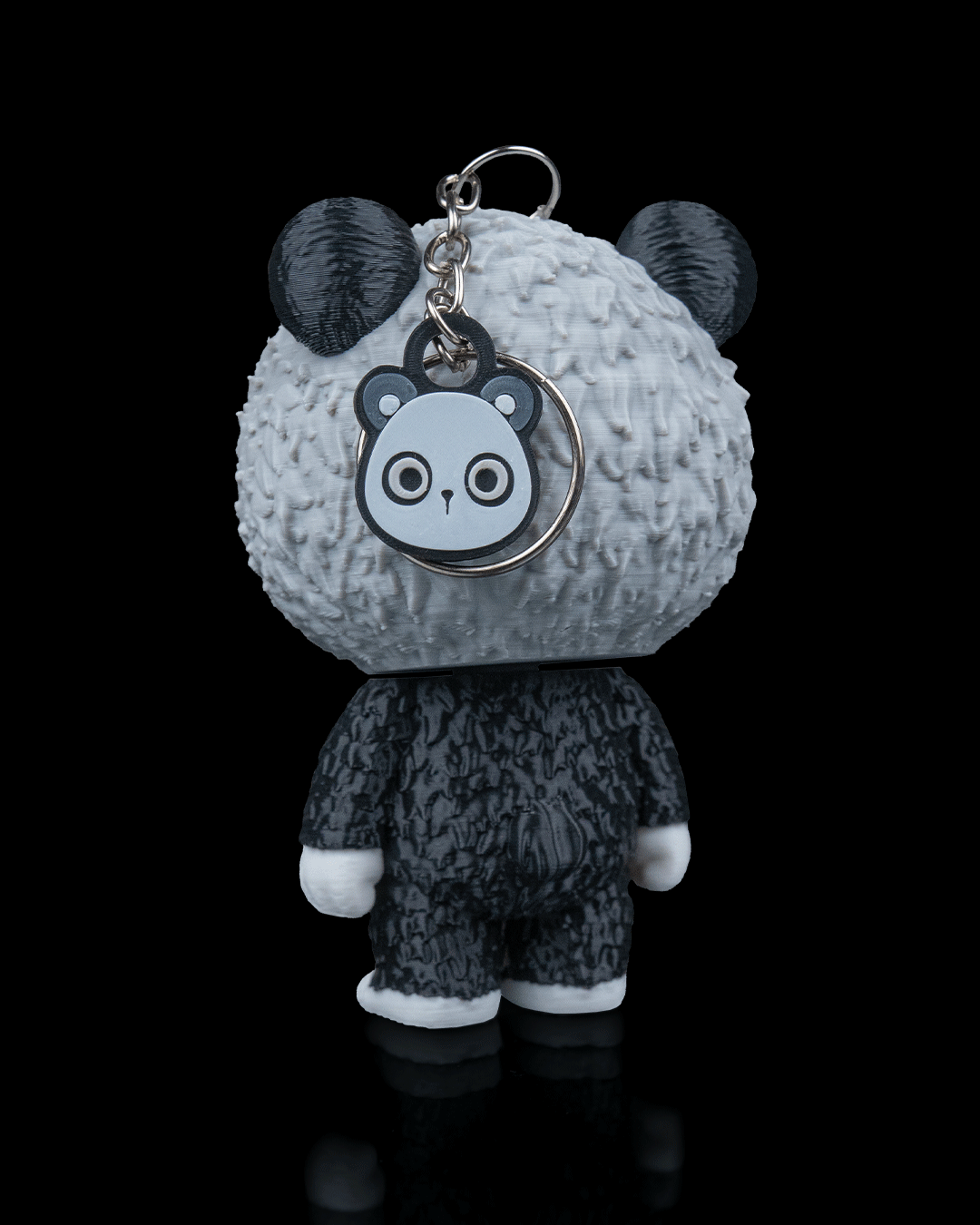 Skubbies Babuu Figur | Der düster-niedliche Panda-Skelett-Schlüsselanhänger | Limitierte 3D-gedruckte Kunstfigur