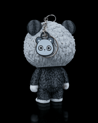 Skubbies Babuu Figur | Der düster-niedliche Panda-Skelett-Schlüsselanhänger | Limitierte 3D-gedruckte Kunstfigur