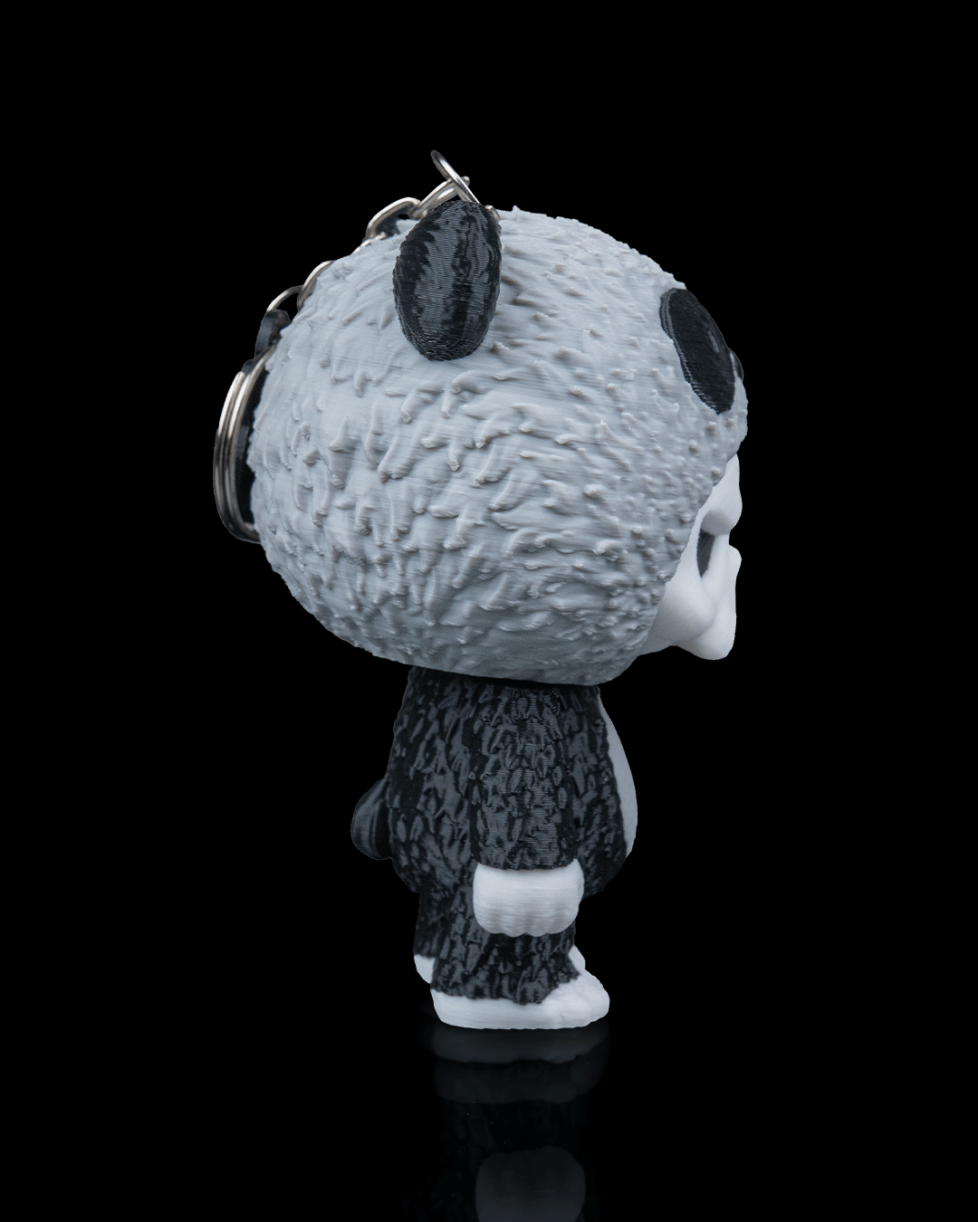 Skubbies Babuu Figur | Der düster-niedliche Panda-Skelett-Schlüsselanhänger | Limitierte 3D-gedruckte Kunstfigur