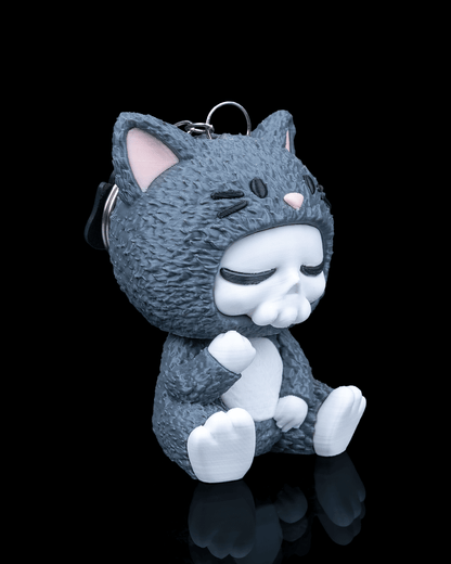 Skubbies Whispurr Figur | Die mysteriöse Katze mit Totenkopf-Gesicht | Dein exklusives düster-niedliches Sammlerstück