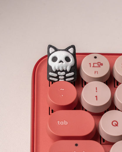 Totenkopf Katze Tastaturkappe – Für einen individuellen Look