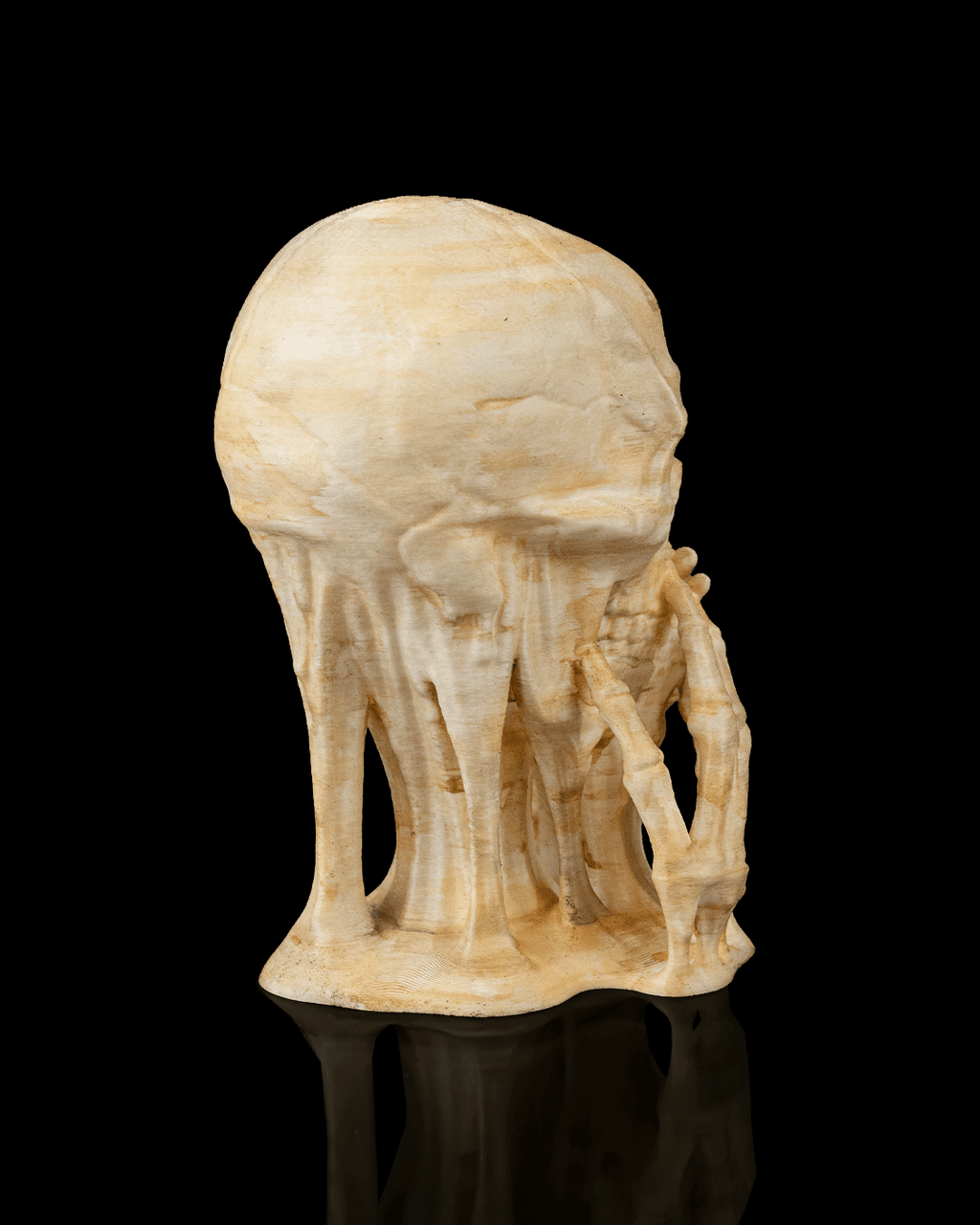 Schädel Figuren 3er Set "Drei weise Schädel" (11 cm, Handbemalt) - physisches 3D-Modell, Ansicht 6