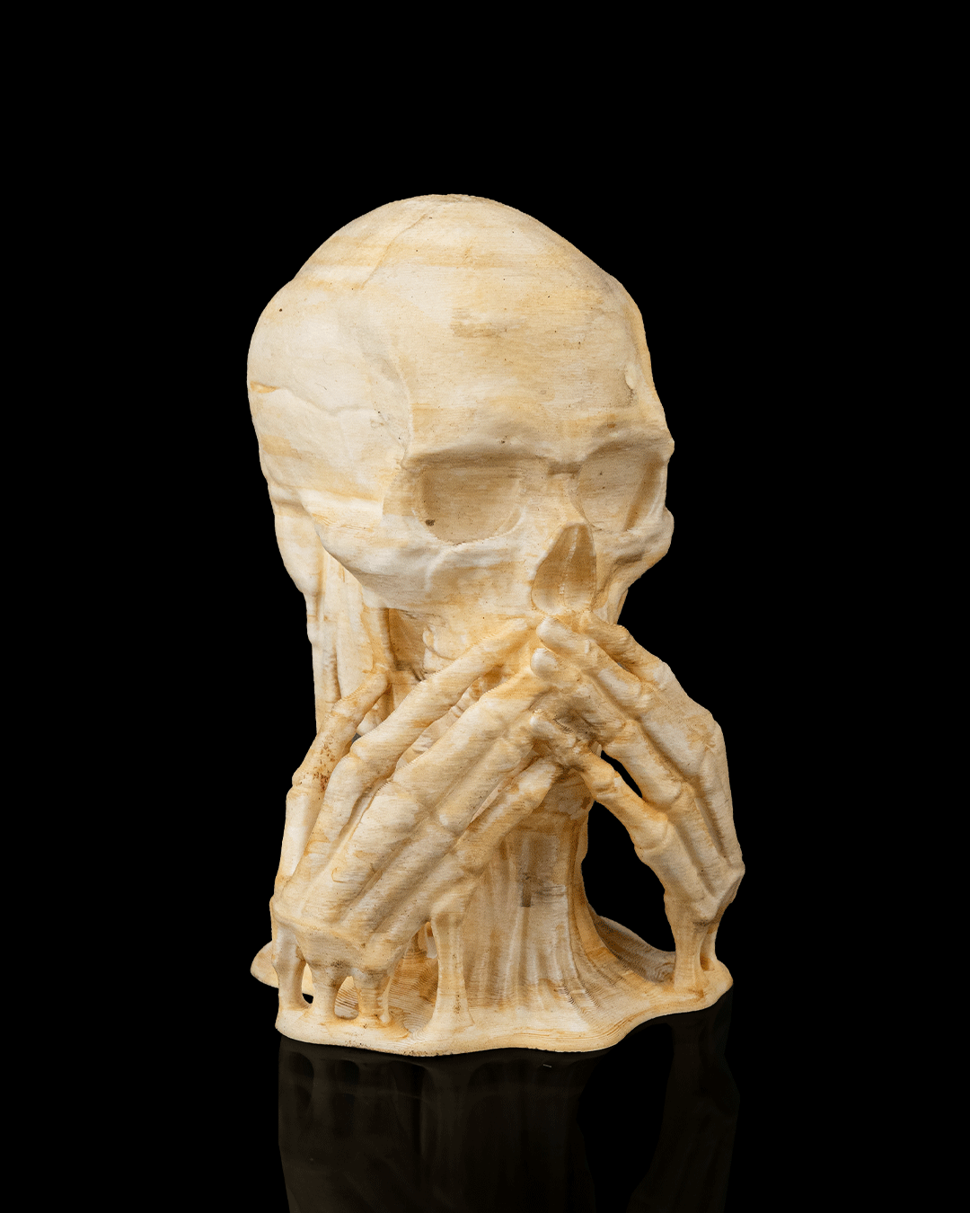 Schädel Figuren 3er Set 💀 Handbemalt, ca. 11 cm hoch – See No Evil, Hear No Evil, Speak No Evil – perfekte Halloween Deko & Geschenkidee für Sammler