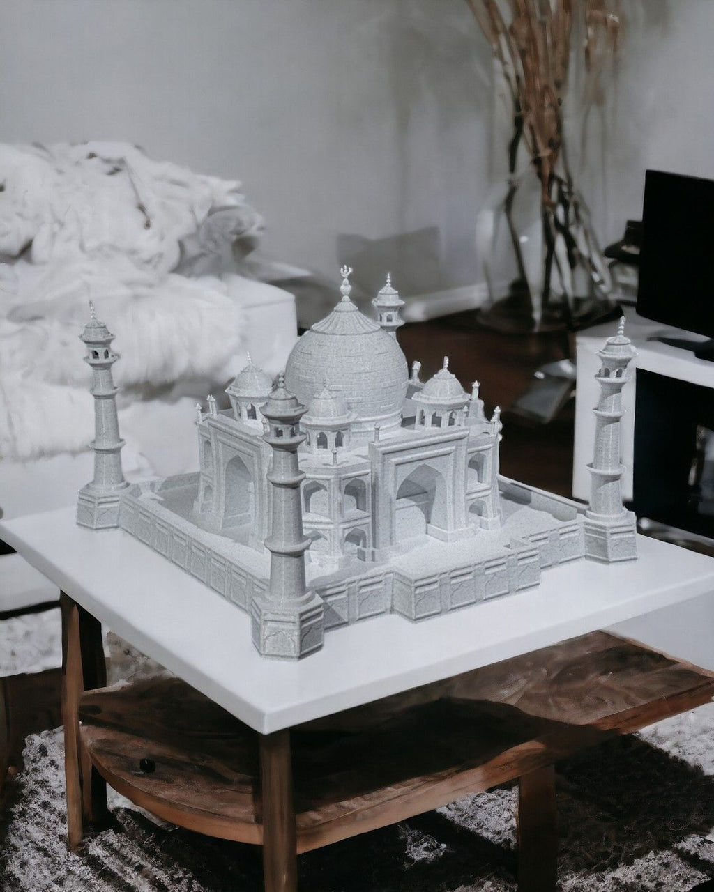 Taj Mahal Modell Architektur Statue (21 cm breit) – Farbe wählbar - physisches 3D-Modell, Ansicht 1