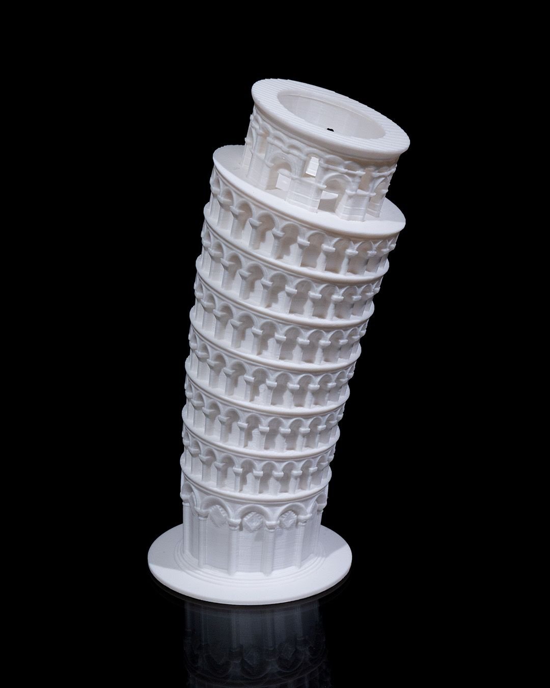 Schiefer Turm von Pisa Modell Architektur Statue (18 cm) – Farbe wählbar - physisches 3D-Modell, Ansicht 3