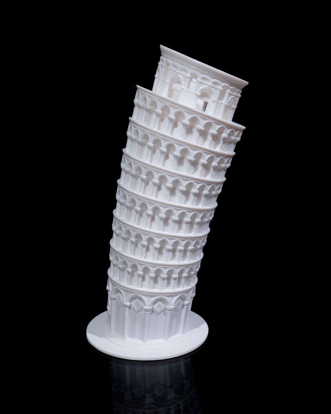Schiefer Turm von Pisa Modell Architektur Statue (18 cm) – Farbe wählbar - physisches 3D-Modell, Ansicht 4