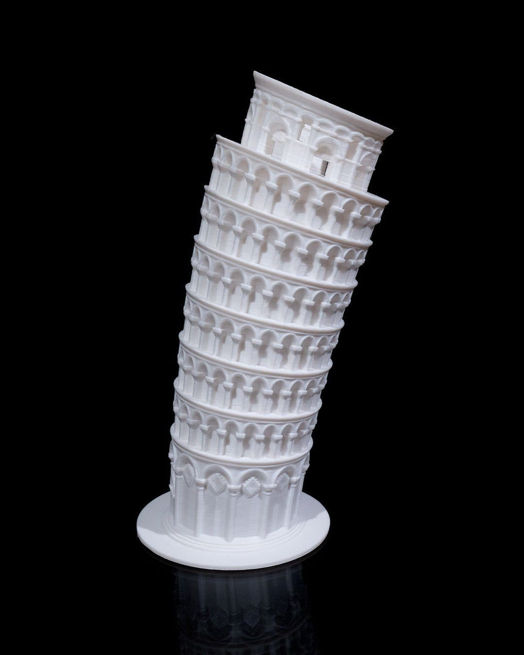 Schiefer Turm von Pisa Modell Architektur Statue (18 cm) – Farbe wählbar - physisches 3D-Modell, Ansicht 4