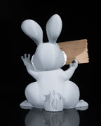 Witzige Hasenfigur Wrong Way – Der lustige Wegweiser für Ostern (22cm) - physisches 3D-Modell, Ansicht 7