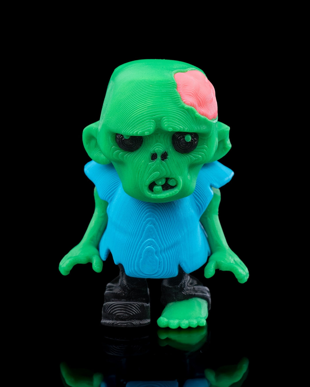 Beweglicher Zombie Schlüsselanhänger aus PLA, ca. 6 cm hoch, mit beweglichen Gliedern, ideal für Schlüssel, Taschen und Halloween-Deko