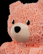 Blumenbär Rosenoptik, Nahaufnahme Gesicht mit Augen und Nase – Münch3D 3D-Druck