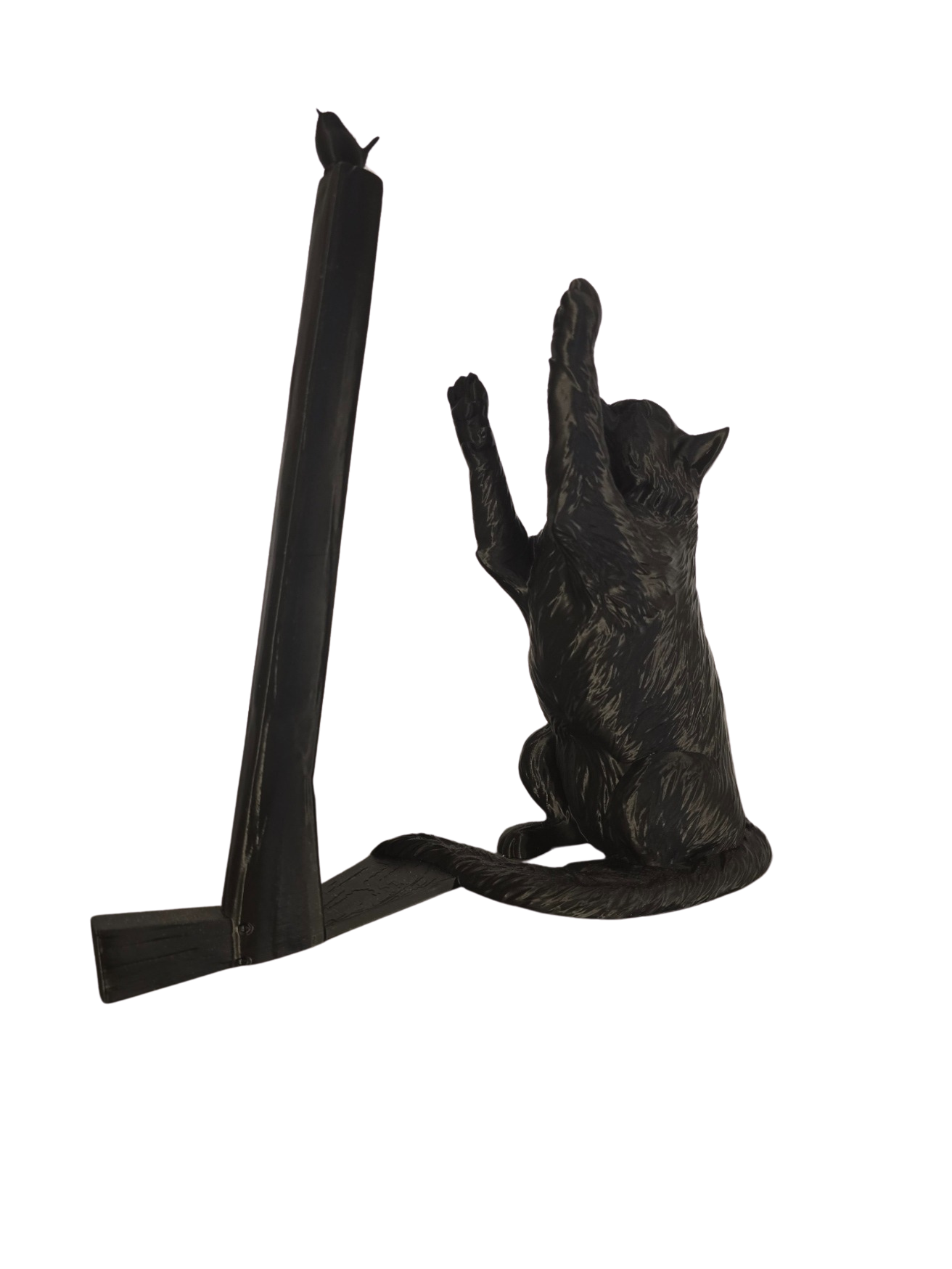 Küchenrollenhalter Katze & Vogel 27 cm Wunschfarbe