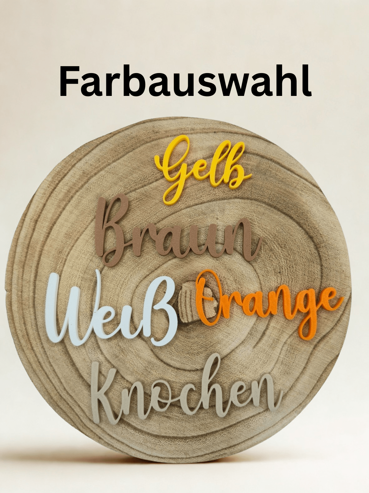 Farbauswahl-Grafik Dosen-Hoodie Cover: Gelb, Braun, Weiß, Orange, Knochen – Münch3D