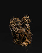 Drachen Weinflaschenhalter von oben, Klauendetail – Münch3D