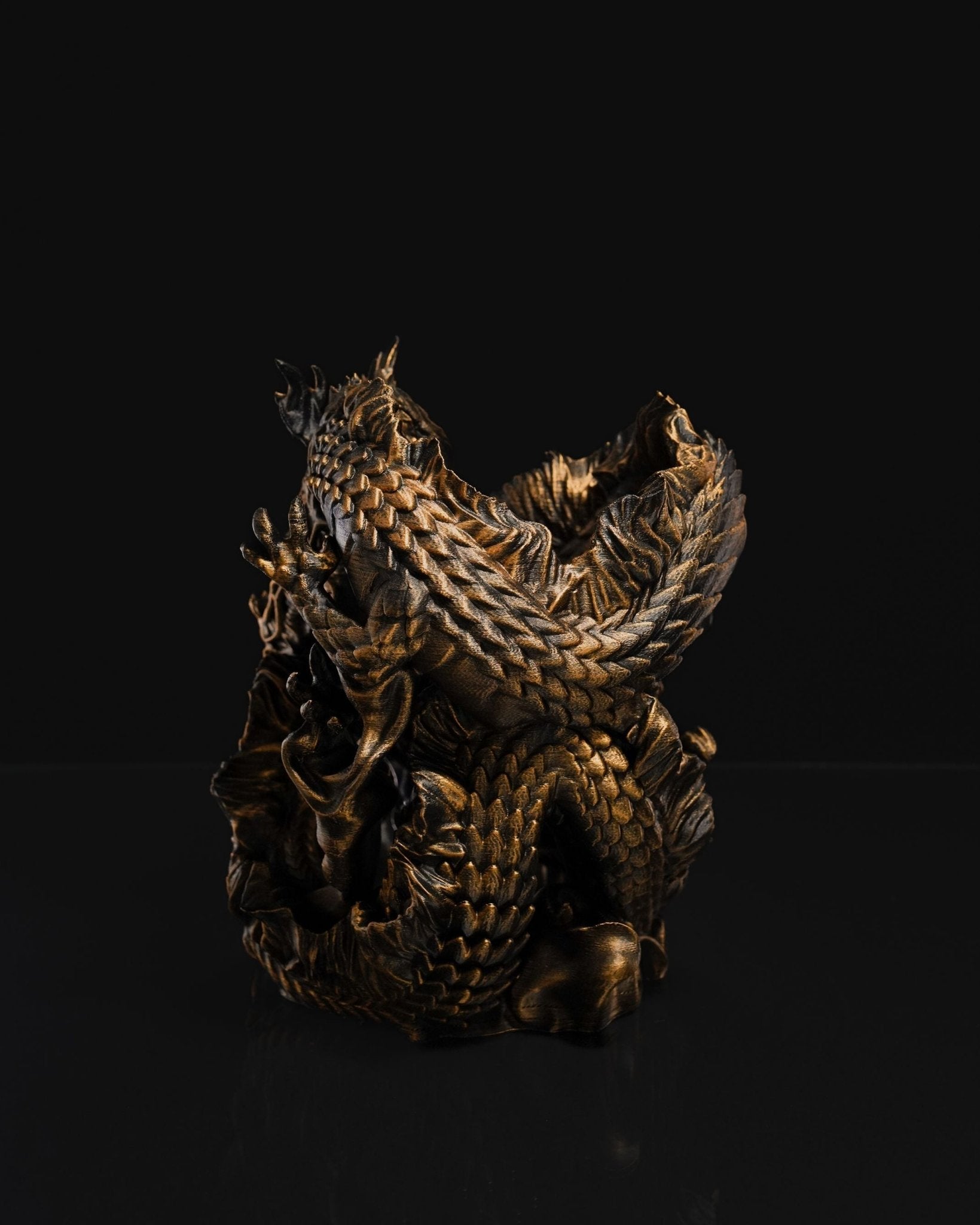 Drachen Weinflaschenhalter Rückseite – Fantasy Deko Münch3D Kraichtal
