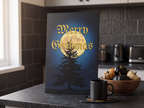 Echtes Produktfoto des Designs 1 – „Merry Gothmas“ als Acrylglas-Wandbild an der Wand, UV-Druck mit Relief-Textur
