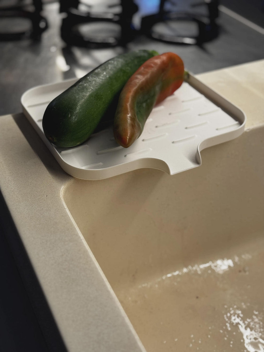 Abtropfbrett mit Gemüse – selbstentleerend – Münch3D