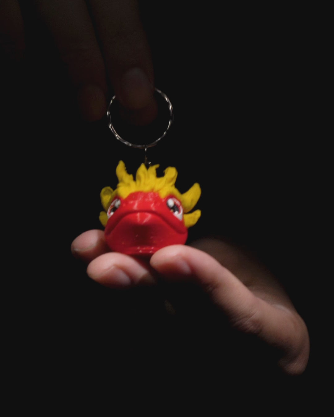 Baby Feuerdrache-Schlüsselanhänger – Detailreiches und feuriges 3D-Design aus PLA für Schlüssel und Taschen