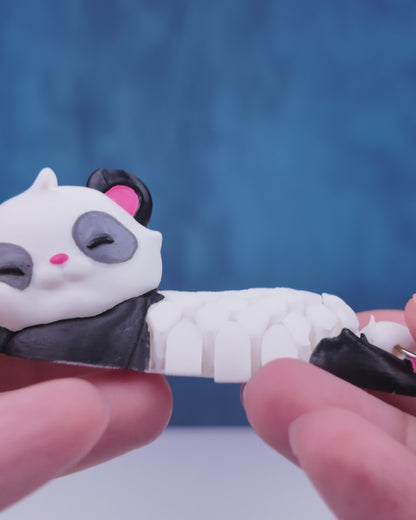 Süßer Panda Schlüsselanhänger – beweglich & niedlich – Geschenkidee für Tierfreunde & Panda-Fans