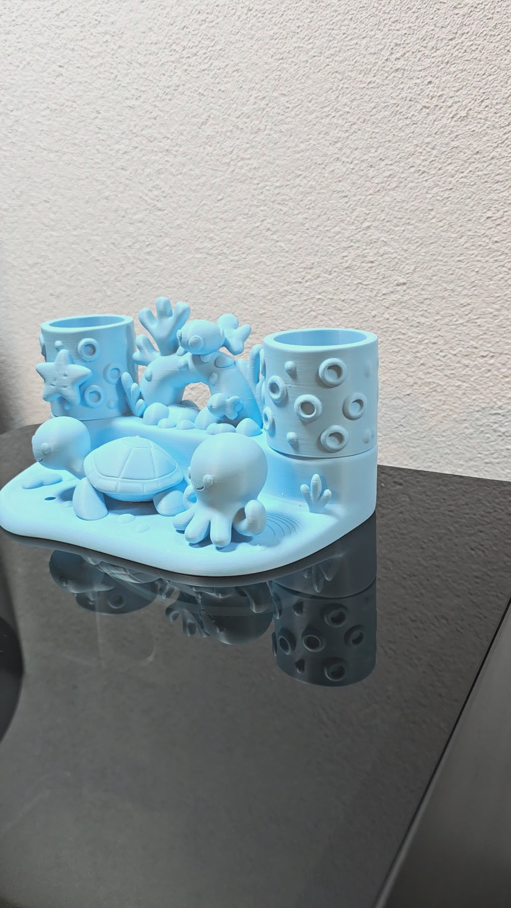 3D Zahnbürstenhalter Unterwasserwelt – Motivation fürs Zähneputzen
