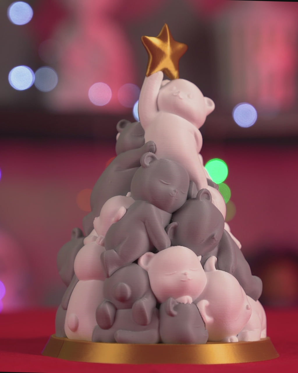 Beary Christmas Weihnachtsbaum aus Bären Goldstern 19 cm