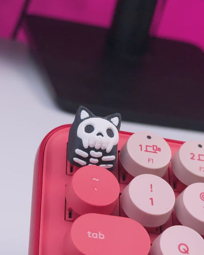 Totenkopf Katze Tastaturkappe – Für einen individuellen Look