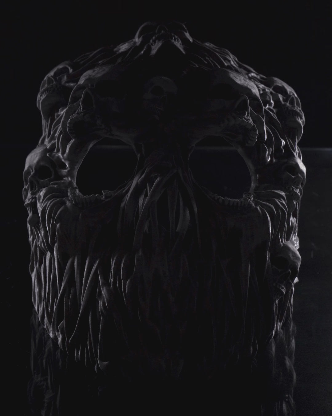 Gruselige Ghoul Totenkopf Maske – Realistische Horror Halloween & Cosplay Schädel Maske in S, M & L – Komfortabel & Einfaches Überziehen