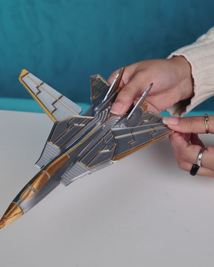 SNC-4 Kampfjet Modell | Detailliertes Flugzeug-Dekor | ca. 20 cm lang | Perfekte Geschenkidee für Luftfahrtfans
