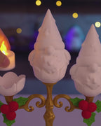 LED Wichtel Kerzenständer Tischlampe Gnomedelabra 3-flammig