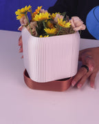Quadra Selbstbewässernder Blumentopf (20 cm hoch) Zweifarbig
