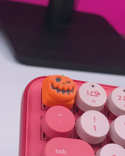 Kürbis Halloween-Tastenkappe – Perfekt für deine Tastatur im Spooky-Style