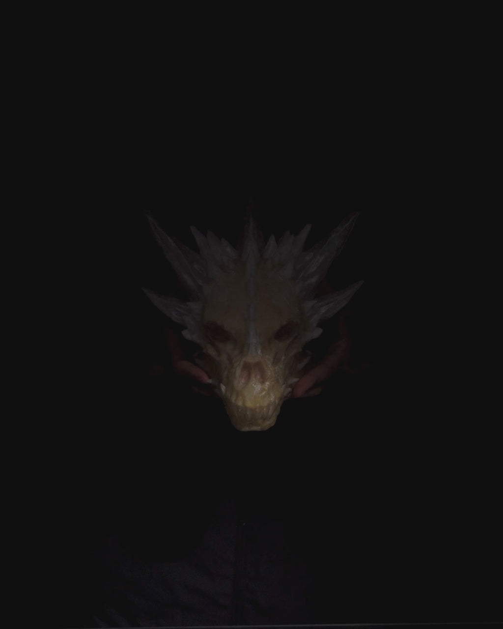 Kristall Drachenschädel Wanddeko Diamond Dragon Skull