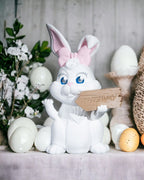 Charmante Hasen-Dame This Way Wegweiser-Figur für Ostern (22cm) - physisches 3D-Modell, Ansicht 2