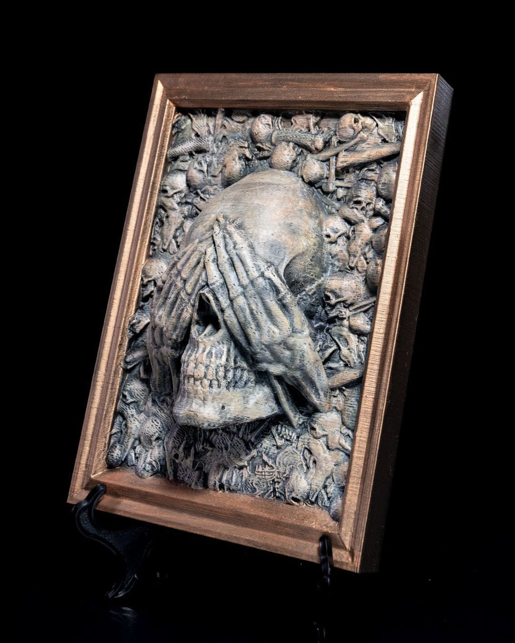 Totenkopf Wanddeko Rückseite – Aufhängeöffnung sichtbar – Münch3D